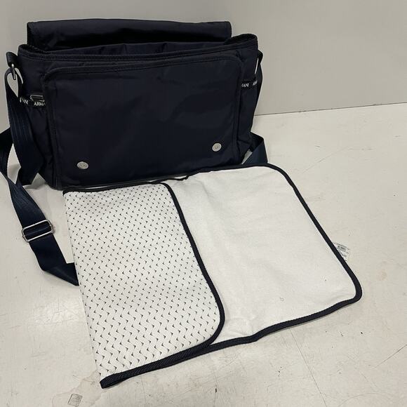 Emporio Armani Baby Diaper Bag with Changing Pad Crossbody Strap Navy Genuine - Picture 6 of 7